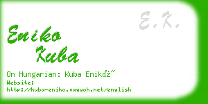 eniko kuba business card